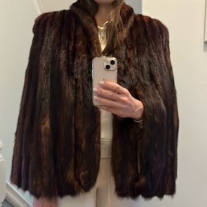 Mink fur coat/cape